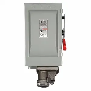 SIEMENS HNF363JCH Safety Switch, Non-Fusible, 100 A, Three Phase, 600V AC, Galvanized Steel, Indoor | CU2WMV 31ED49