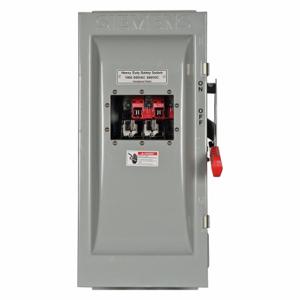 SIEMENS HF363JW Safety Switch, Fusible, 100 A, Three Phase, 600 Vac, Galvanized Steel, Indoor | CU2WHK 20RC98