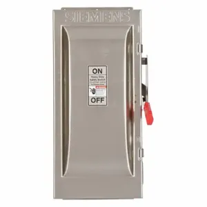 SIEMENS HNF363S Safety Switch, Non-Fusible, 100 A, Three Phase, 600 Vac, 304 Stainless Steel | CU2WMK 20RC38