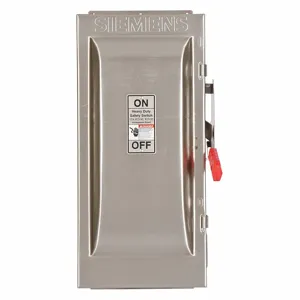 SIEMENS HNF363SS Safety Switch, Non-Fusible, 100 A, Three Phase, 600V AC, 316 Stainless Steel | CU2WQY 31ED48