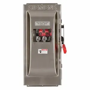 SIEMENS HNF363SW Safety Switch, Non-Fusible, 100 A, Three Phase, 600 Vac, 304 Stainless Steel | CU2WML 20RD05