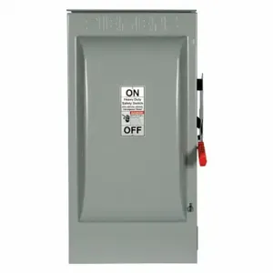 SIEMENS HNF364R Safety Switch, Non-Fusible, 200 A, Three Phase, 600V AC, Galvanized Steel, Indoor/Outdoor | CU2WNP 31ED51