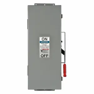 SIEMENS HNF462 Safety Switch, Non-Fusible, 60 A, Three Phase, 600V AC, Galvanized Steel, Indoor | CU2WQM 31ED53