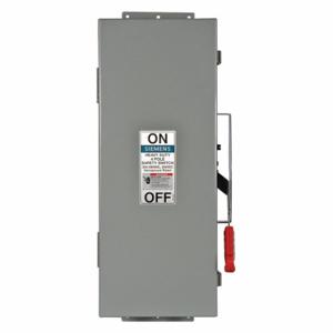 SIEMENS HNF462J Safety Switch, Non-Fusible, 60 A, Three Phase, 600V AC, Galvanized Steel, Indoor | CU2WQJ 31ED52