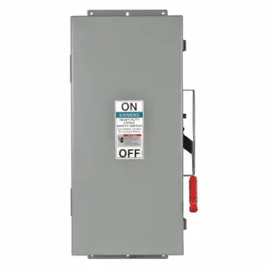 SIEMENS HNF662J Safety Switch, Non-Fusible, 60 A, Three Phase, 600 Vac, Galvanized Steel, Indoor | CU2WQB 20RD08