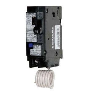 SIEMENS Q115AFCNL Leistungsschalter, Plug-In, 15 Ampere, 1 Phase, 10 kAIC bei 120 V | CE6LYD
