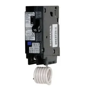 SIEMENS Q115DF Circuit Breaker, Plug-In, 15 Ampere, 1 Phase, 10kAIC at 120V | CE6LYF