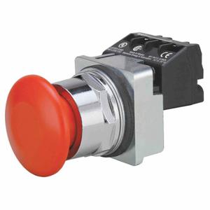 SIEMENS US2:52PP2W2A Non-Illuminated Push Button, 30 mm Size, Maintained Push/Maintained Pull, Red | CU2VHG 41H206