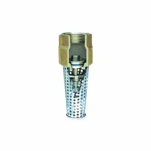 SIMMONS 454SB Foot Valve, Single Flow, Spring, Inline, Bronze Body, Stainless Steel Strainer | CU2YCP 482A24