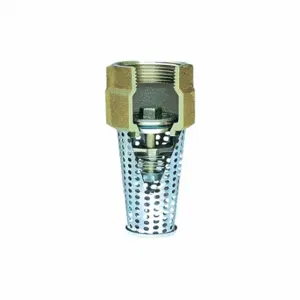 SIMMONS 457SB Foot Valve, Single Flow, Spring, Inline, Bronze Body, Stainless Steel Strainer | CU2YCN 482A26