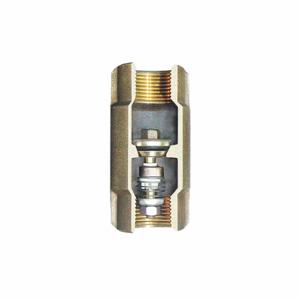 SIMMONS 504SB Check Valve, Single Flow, Inline Spring, Bronze, 1 1/4 Inch Pipe/Tube Size, FNPT x FNPT | CU2YCG 482A29