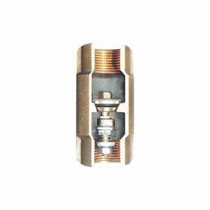 SIMMONS 505SB Check Valve, Single Flow, Inline Spring, Bronze, 1 1/2 Inch Pipe/Tube Size, FNPT x FNPT | CU2YCF 482A30