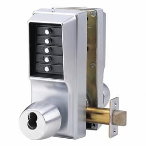 SIMPLEX EE1021S/EE1021S-26D-41 Mechanical Push Button Lockset, Knob, Combo Entry and Egress Both with Key Override, Zinc | CU2YGN 28XW84