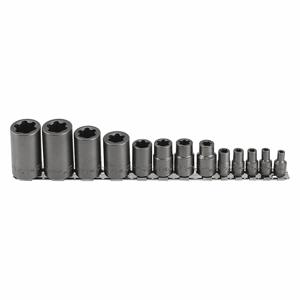 SK PROFESSIONAL TOOLS 19861 Socket Set, 1/4, 3/8 And 1/2 Inch Drive Size, 13 Pieces, 6-Point | CJ3LWJ 60KD72