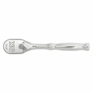 SK PROFESSIONAL TOOLS 80180 Hand Ratchet, Pear, Reversing, 6 Inch Overall Length, Chrome | CJ2KBA 484N60