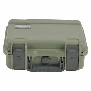 SKB 3I-0907-4M-L Protective Case, 7 3/8 Inch x 9 1/2 Inch x 4 1/8 Inch Inside, Flat, Green, Stationary | CU2YXZ 418R59