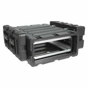 SKB 3RS-3U24-25B Shock Rack Case, 19 Inch x 31 Inch x 5 1/2 Inch Inside, Black, 150 Lb Load Capacity | CU2YTN 418P75