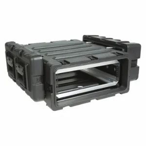 SKB 3RS-14U24-25B Shock Rack Case, 19 Inch x 31 Inch x 24 1/2 Inch Inside, Black, 150 Lb Load Capacity | CU2YTM 418P81