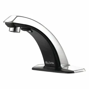 SLOAN ETF-80-4-PLG-TEE-CP-0.5GPM-MLM-IR-FCT Low Arc Bathroom Faucet, Chrome Finish, 0.5 gpm Flow Rate, Motion Sensor | CJ2TNP 491G84