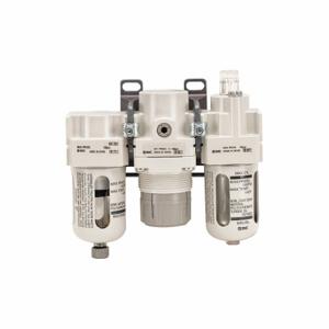 SMC VALVES AC20-N02C-CZ-A Filter/Regulator, Lubricator, 1/4 Inch, 1/4 Inch NPT, 200 lpm, 1 MPa Max Op Pressure | CV4MBM 43NJ10