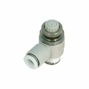 SMC VALVES AS3211FG-N03-07S Speed Control Valve, Npt X Tube, 3/8 Inch Port Size, 1/4 Inch Tube Size, Inch Flow | CU3AWB 4DGY8