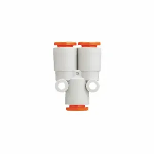 SMC VALVES KQ2U13-00A Wye Union, PBT, Push-to-Connect x Push-to-Connect x Push-to-Connect, White | CU3AZB 4ALA6