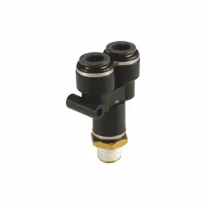 SMC VALVES KV2U07-36S Dot Fitting, Male Branch Y, 1/4 Inch, 3/8 Inch Npt | CU3ALM 50KN37