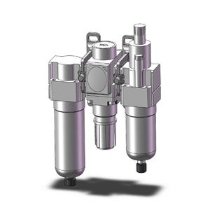 SMC VALVES AC20-N02CE-3CZ-B Filter/Regulator/Lubricator Combo, 1/4 Port Size | AN8XNK