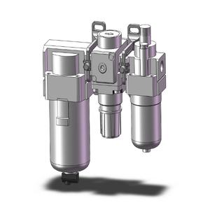 SMC VALVES AC30-N02-Z-B Filter/Regulator/Lubricator Combo, 1/4 Port Size | AN8QMM