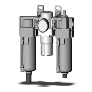 SMC VALVES AC40-N04CG-8Z-A Filter/Regler/Schmierstoff-Kombination, 1/2 Anschlussgröße | AN9EMV