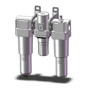 SMC VALVES AC60-N10-ZB Filter/Regler/Schmierstoff-Kombination, 1 Anschlussgröße | AN8QHQ