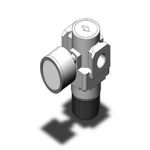 SMC VALVES AR25-N02G-1Z-A Regulator, 1/4 Inch Modular | AN8QEQ