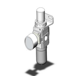 SMC VALVES AW20-02BG-2-B Regulator, 1/4 Inch Modular | AP2ZUH