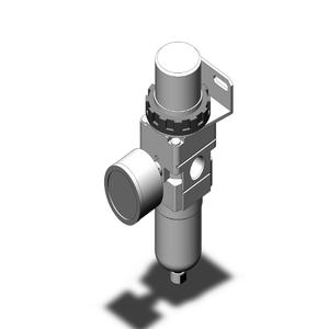 SMC VALVES AW20-N02BCG-CZ-A Regulator, 1/4 Inch Modular | AP2MMF