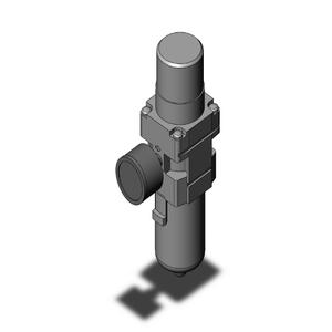 SMC VALVES AW30-N02G-Z-A Regulator, 1/4 Inch Modular | AN8QFW