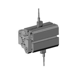 SMC VALVES CDQMB12-25-M9BVL Kompaktzylinder, 12 mm Größe, doppeltwirkender automatischer Umschalter | AN9XAU