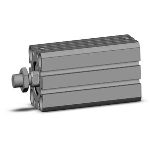 SMC VALVES CDQSB20-50DCM Kompaktzylinder, 20 mm Größe, doppeltwirkender automatischer Umschalter | AN6EJK