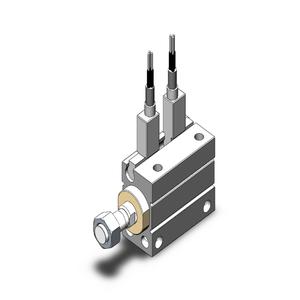 SMC VALVES CDUJB10-10DM-F8BL Compact Cylinder, 10 mm Size, Double Acting A Switcher | AP2RWL