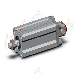 SMC VALVES CQ2D20-50DM Kompaktzylinder, 20 mm Größe, doppeltwirkend | AL7QFG