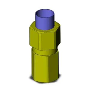 SMC VALVES KFF12N-02 Male Connector, 12 mm Size | AL3PZC