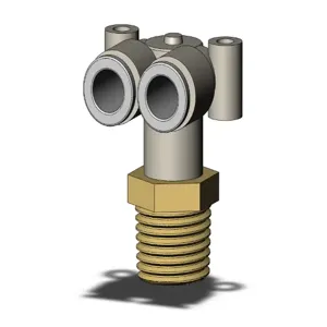 SMC VALVES KQ2LU06-02AS Elbow, 6 mm Size | AL3QZG