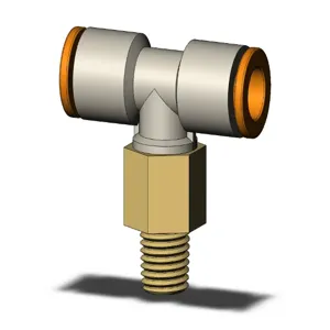 SMC VALVES KQ2T07-33AS Branch Tee, 1/4 Inch Size | AN8UZF