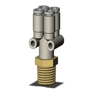 SMC VALVES KQ2UD04-02AS Union, 4 mm Size | AL3RMW