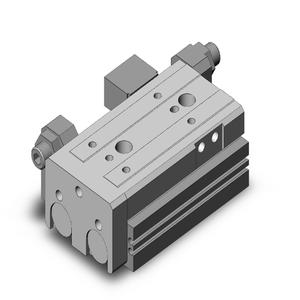 SMC VALVES MXQ20-40C geführter Zylinder, 20 mm Größe, doppeltwirkender automatischer Umschalter | AM4DYA