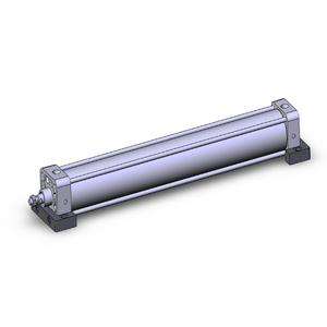 SMC VALVES NCA1S250-1800 Tie Rod Cylinder, 2.5 Inch Size, Double Acting | AM9EEB