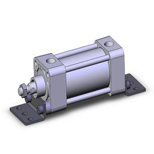 SMC VALVES NCDA1L200-0200N Spurstangenzylinder, 2 Zoll Größe, doppeltwirkender automatischer Umschalter | AN9BAJ