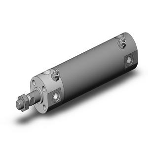 SMC VALVES NCDGBA25-0200 Zylinder mit rundem Körper, 25 mm Größe, doppeltwirkender automatischer Umschalter | AL3ZET
