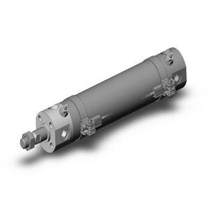 SMC VALVES NCDGBA25-0350-A93L Zylinder mit rundem Körper, 25 mm Größe, doppeltwirkender automatischer Umschalter | AN8RRX