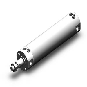 SMC VALVES NCDGBA40-0500 Round Body Cylinder, 40 mm Size, Double Acting Auto Switcher | AL3ZFX