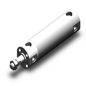 SMC VALVES NCDGBN25-0200 Zylinder mit rundem Körper, 25 mm Größe, doppeltwirkender automatischer Umschalter | AL7FCQ